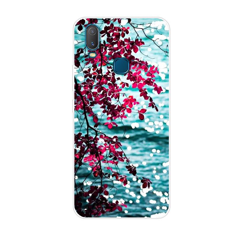 Funda de telefono para Capa VIVO Y11 Funda trasera de silicona para Funda VIVO Y11 suave cubierta de TPU flor: NO.18