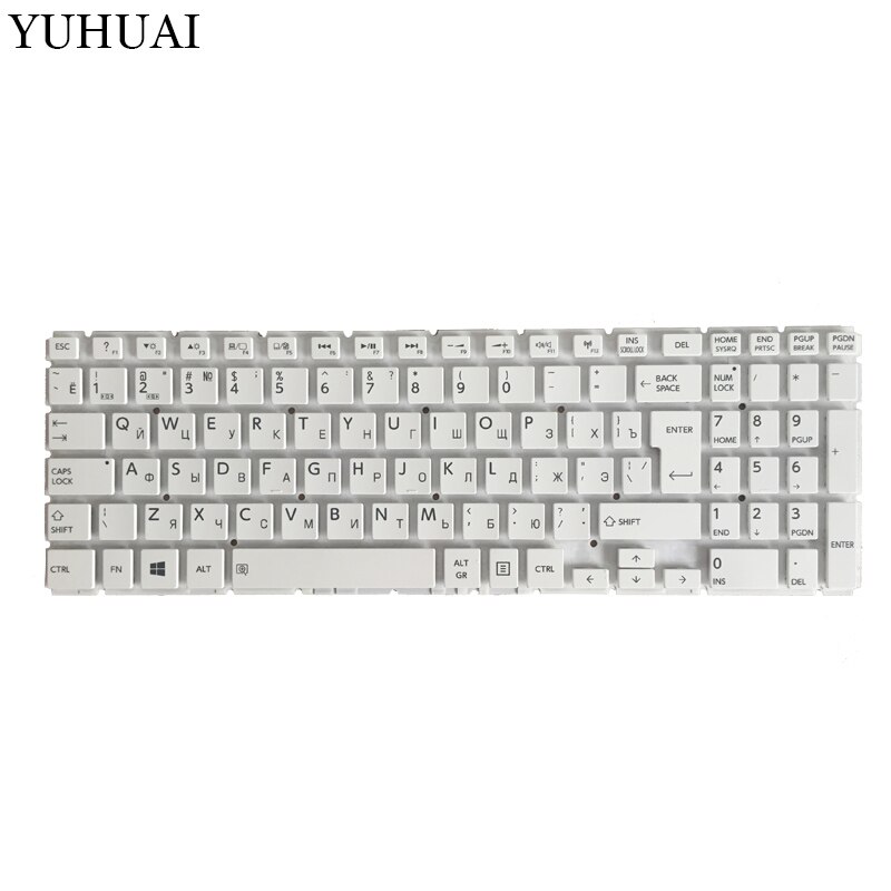 Nowa rosyjska klawiatura robić laptopa Toshiba satelita L50-B L55-B L55DT-B S50-B S55-B czarna/biała klawiatura RU