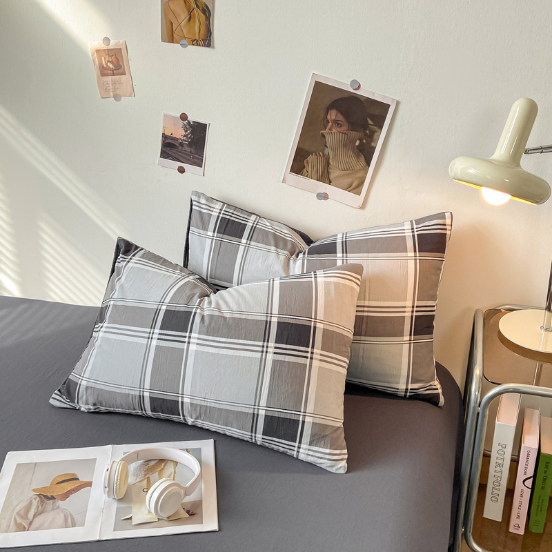 2 uds fundas de almohada suaves funda de almohada rectangular estilo a cuadros funda de almohada 48x74cm fundas de cojín funda almohada funda de almohada para cama de casa