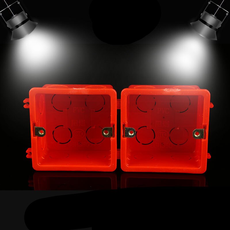 Wall Mounting Box Standard Light Touch Switch Cassette Junction Box Flame Retardant Wiring Back Box Wall Switch Concealed Bottom