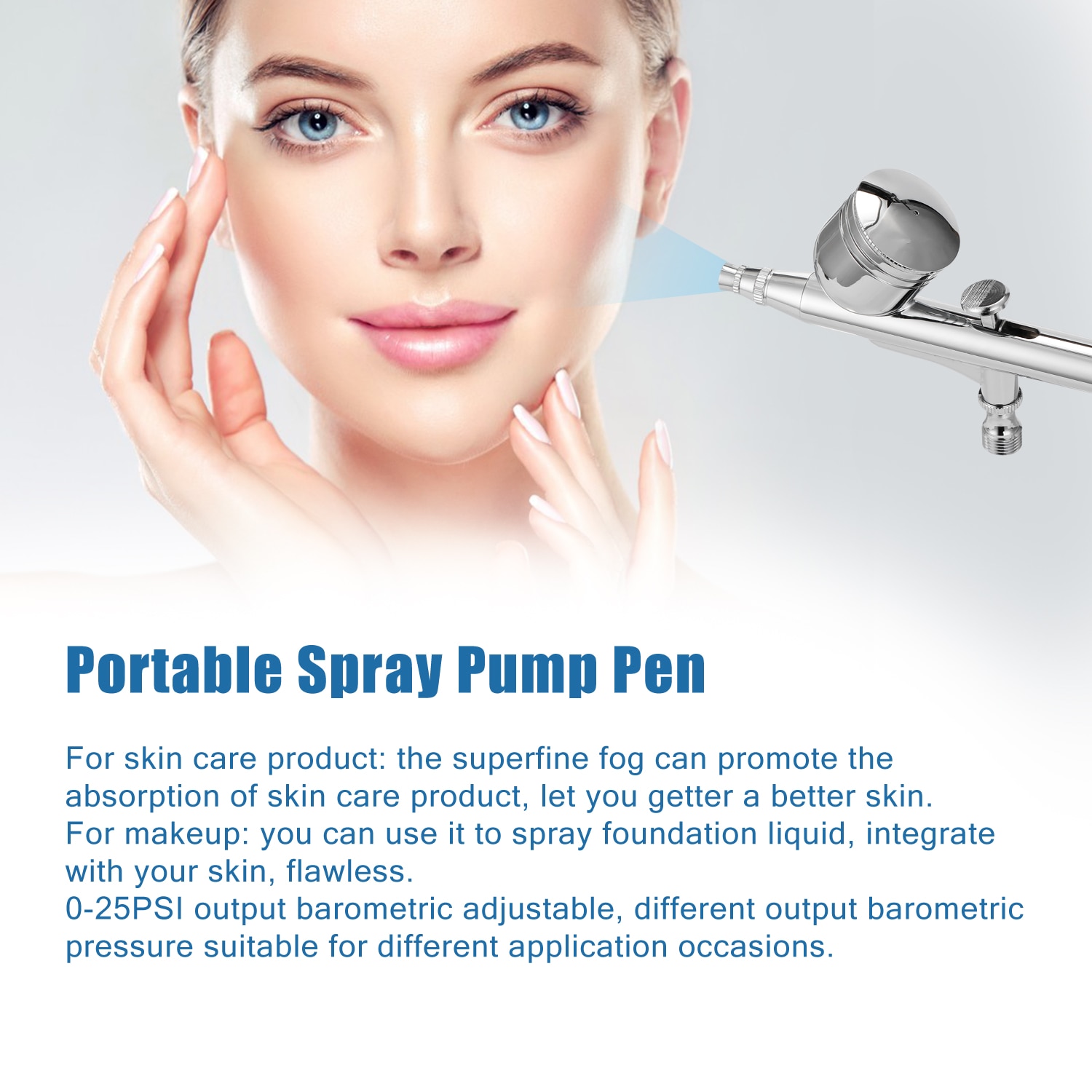 Bærbar malingspraypistol airbrush-sæt spraypumpe pen luftkompressorsæt til makeup kunst malerhåndværk