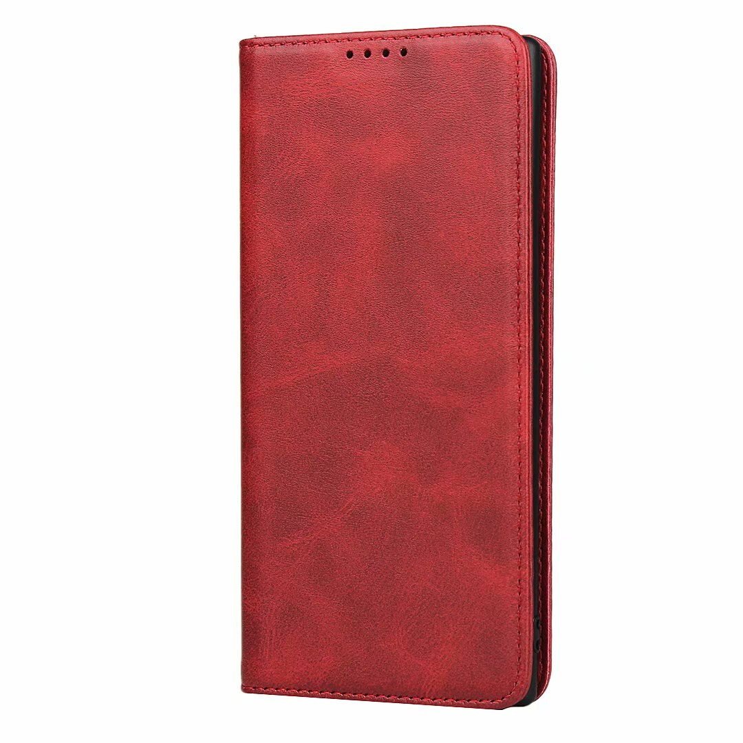 Capa de couro para samsung galaxy note 10 note10 plus 5g flip caso titular do cartão coldre atração magnética capa caso carteira: Note 10 Plus 5G / Vermelho