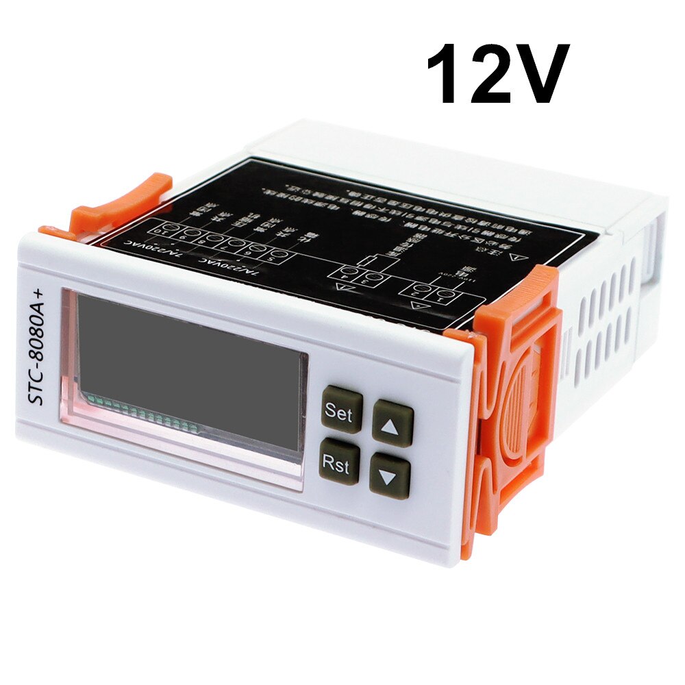 Stc -1000 8080a+  digital temperaturkontroller 12v 24v 220v automatisk timing avriming intelligent termostat alarmfunksjon 40% av: St -8080a 12v