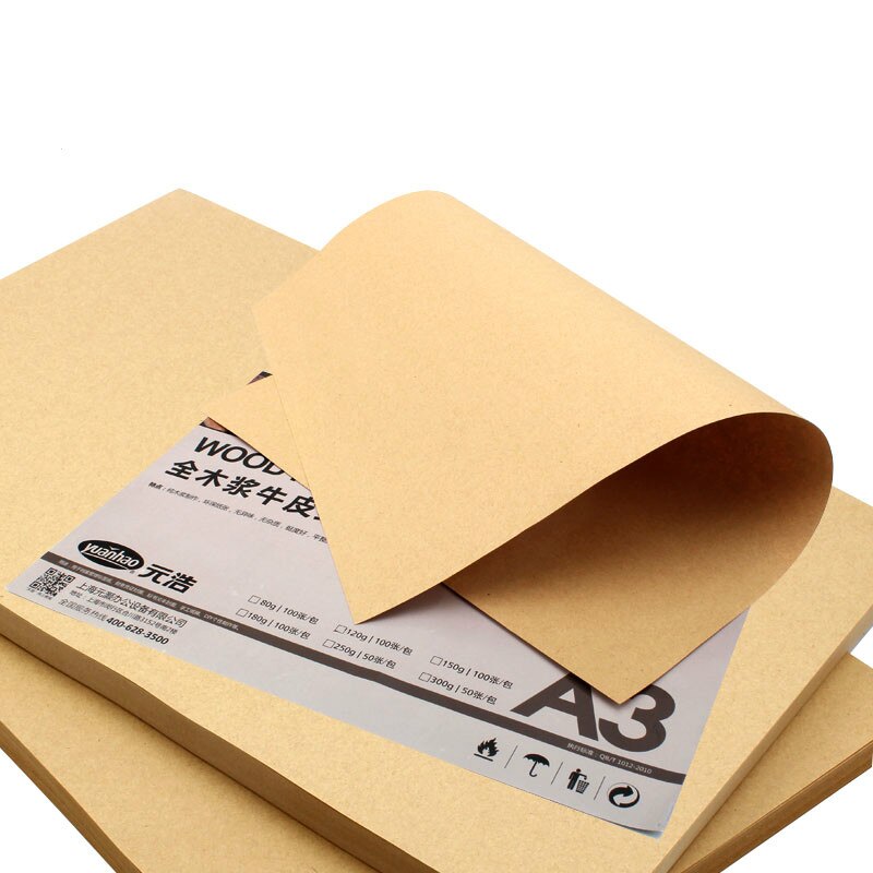 Retro A3 A4 Kraft Paper Printing Copy Paper Drawing Cartography Cardboard Handmade Art Cardboard