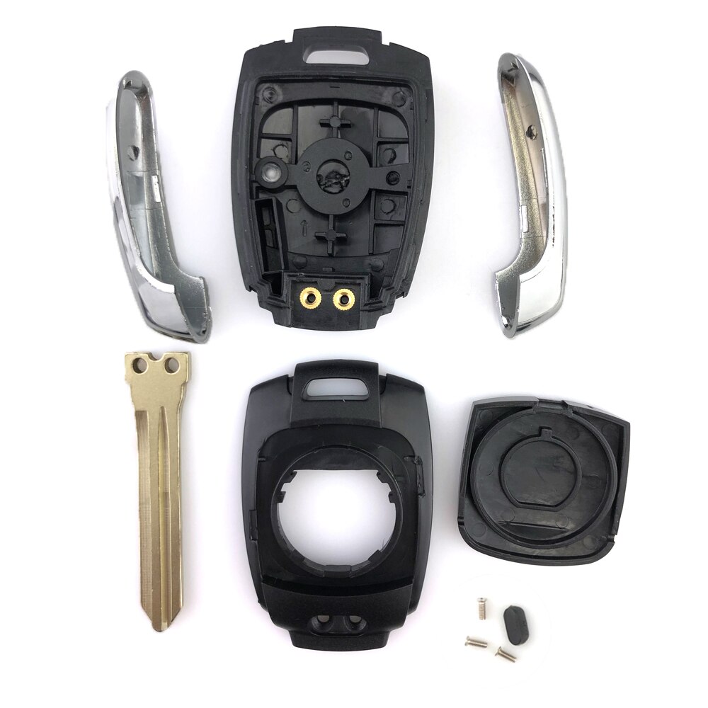 Carcasa de llave de coche para SsangYong Korando Kyron Actyon Rexton Control inteligente cubierta remota de 2 botones funda Fob hoja en blanco de repuesto