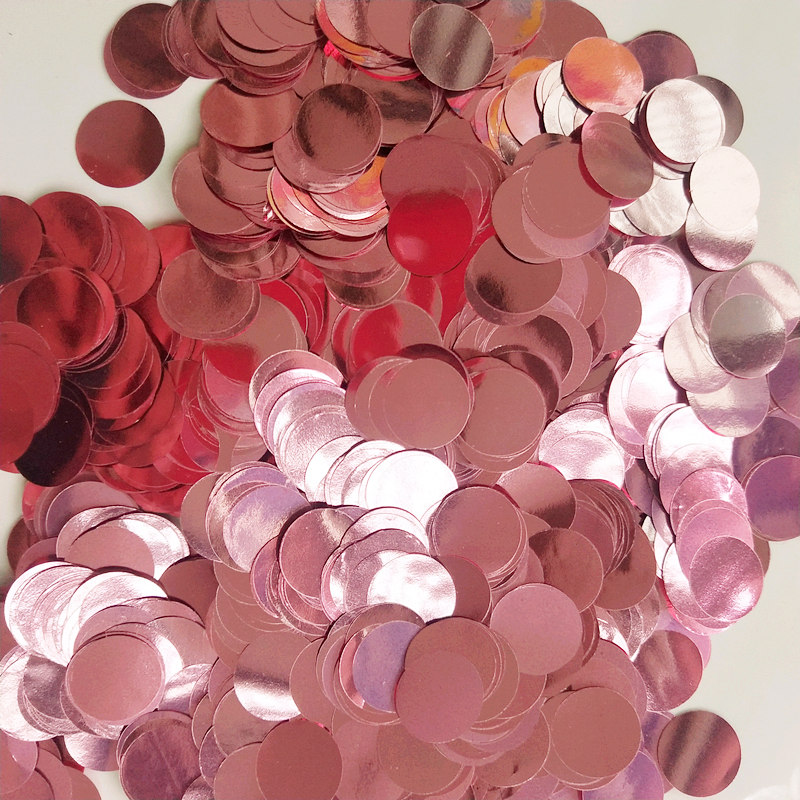 Confettis ronds étoile or Rose 100g, 1.5cm, feuille de paillettes, pour anniversaire, mariage, réception pour bébé, décor de fête: Gris clair