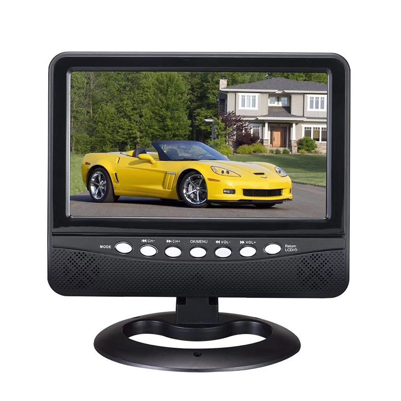 7.5 tommer vidvinkel bil bærbar tv analog mobil tv dvd fjernsynsafspiller fjernbetjening  us 100-240v