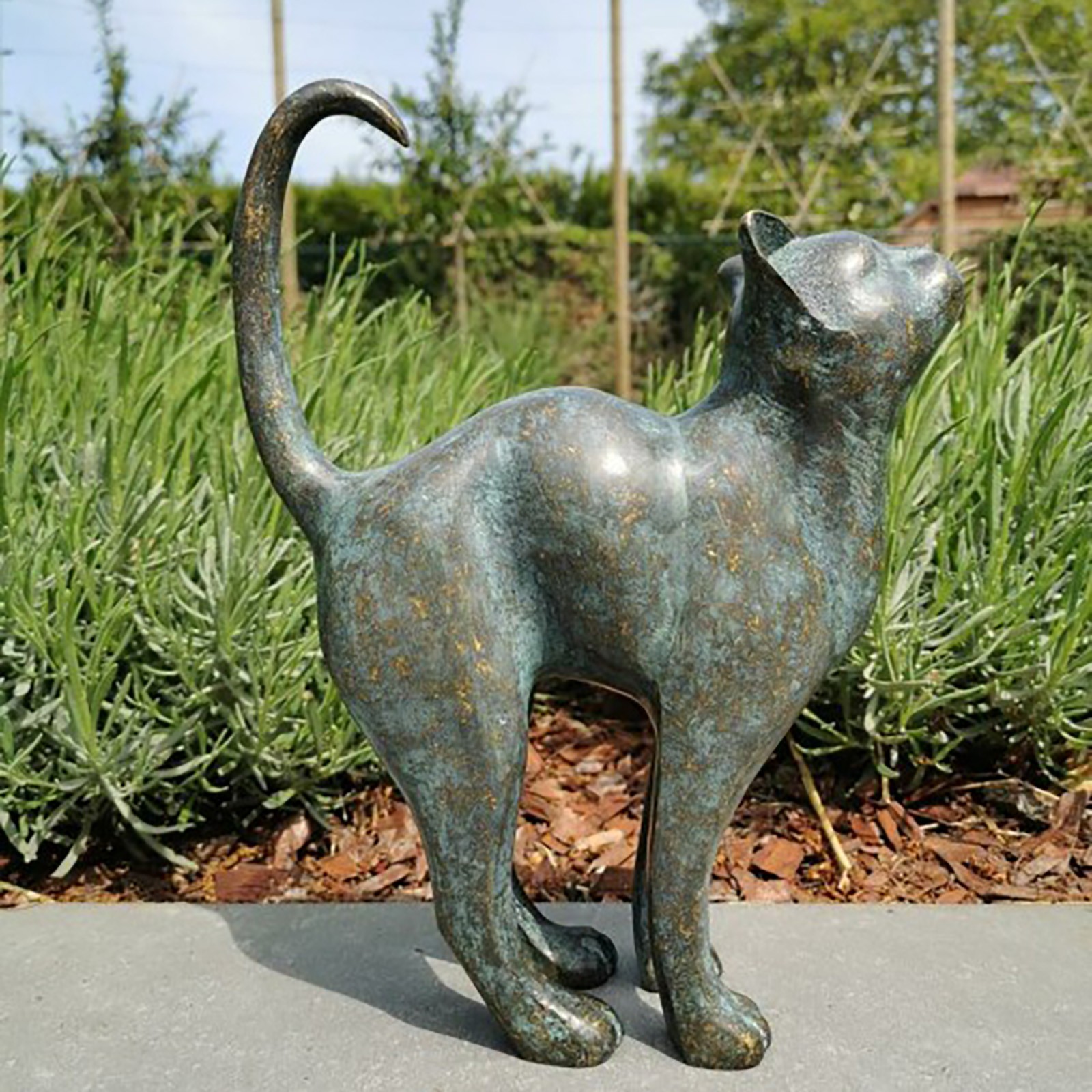 Mooie Kat Standbeeld Met Afgeronde Back Tuin Decor, Ornament Outdoor Decoratie Tuin Decoratie Outdoor Home Decor 2022