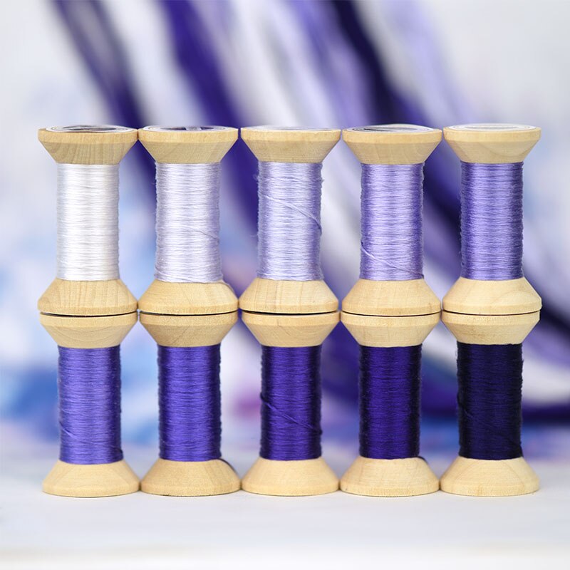 Linha de bordar bordada à mão/linha de seda/linha de bordar de seda enrolada/linha de bordar de seda/carretel/luz real