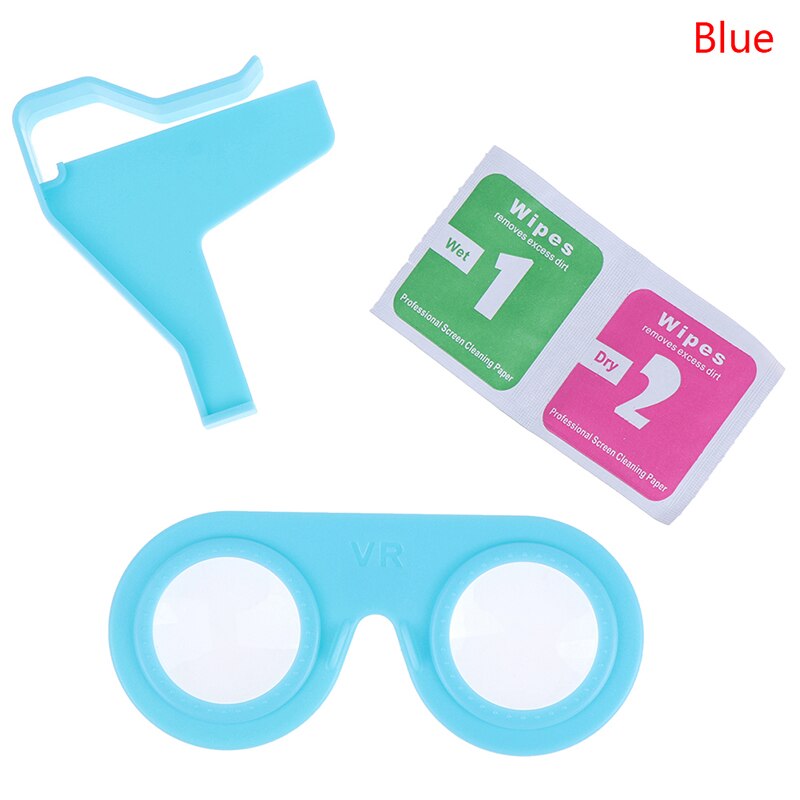 Mini Vouwen Virtual Reality Bril 3D Vr Smartphone Draagbare Ios Android: blue