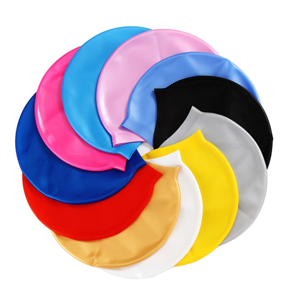 1pc duurzame elastische zwemmutsen, waterdichte badmutsen, rubberen zwemaccessoires voor heren