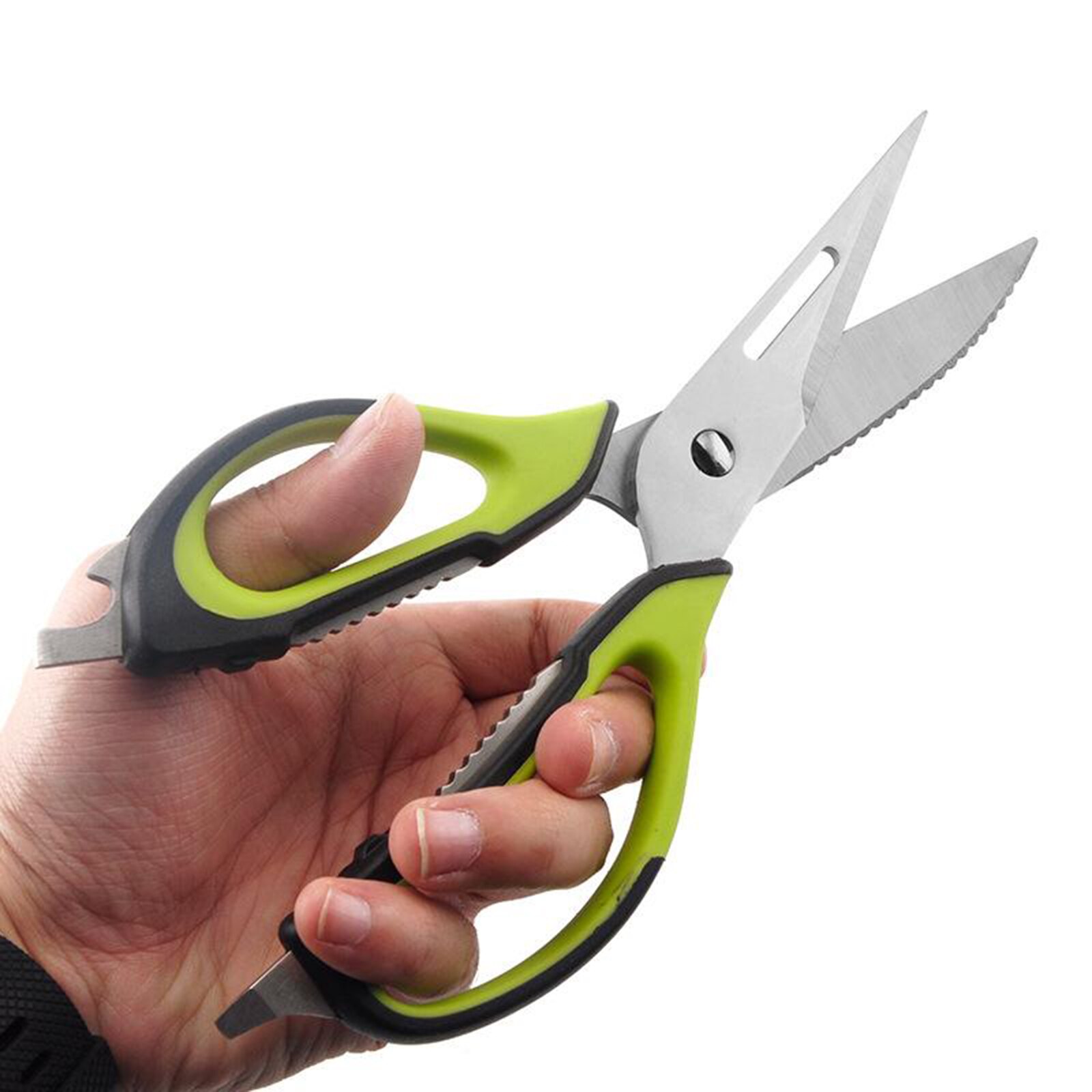 Keuken Schaar Schaar Roestvrij Staal Multifunctionele Keuken Schaar Veilig Sharp Voor Kip/Gevogelte/Vis/Vlees/Groenten: Green