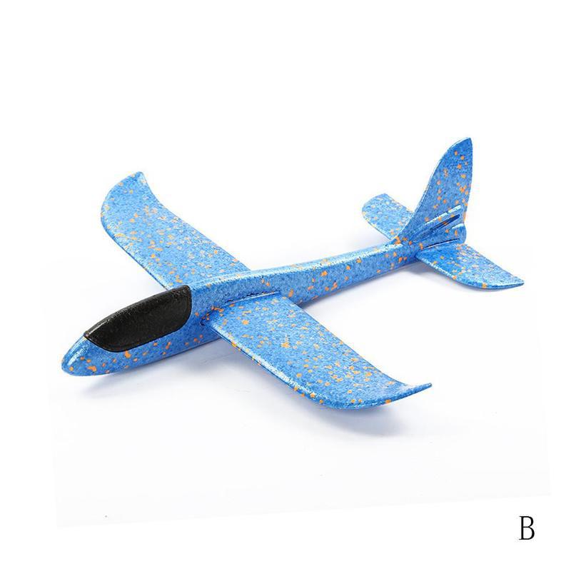 48cm Große Hand Starten Werfen Segelflugzeug EPP Schaum Flugzeug Segelflugzeug Spielzeug Spielzeug Kinder Fliegen Flugzeug Segelflugzeug Flaying Modell Heraus q4G5: blue