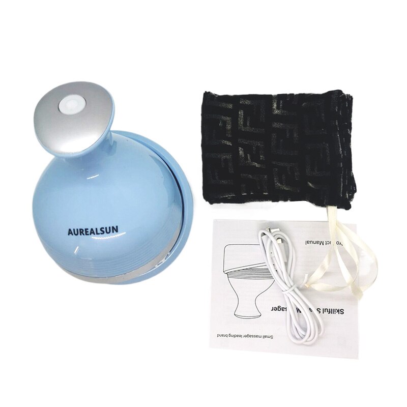 Health Care Electric Head Massage Body Massager Relaxation Massageador Corporal Relieve Fatigue Scalp Masaje Saudej Waterproof: blue with bag