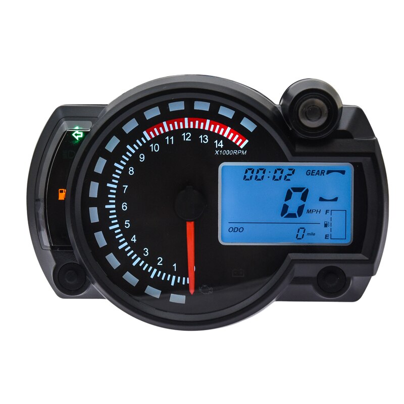 Universal KOSO LCD Digital Motorcycle RX2N Odometer Speedometer Meter Instrument Adjustable MAX 299KM/H 7colors Dashboard: Speedometer Only