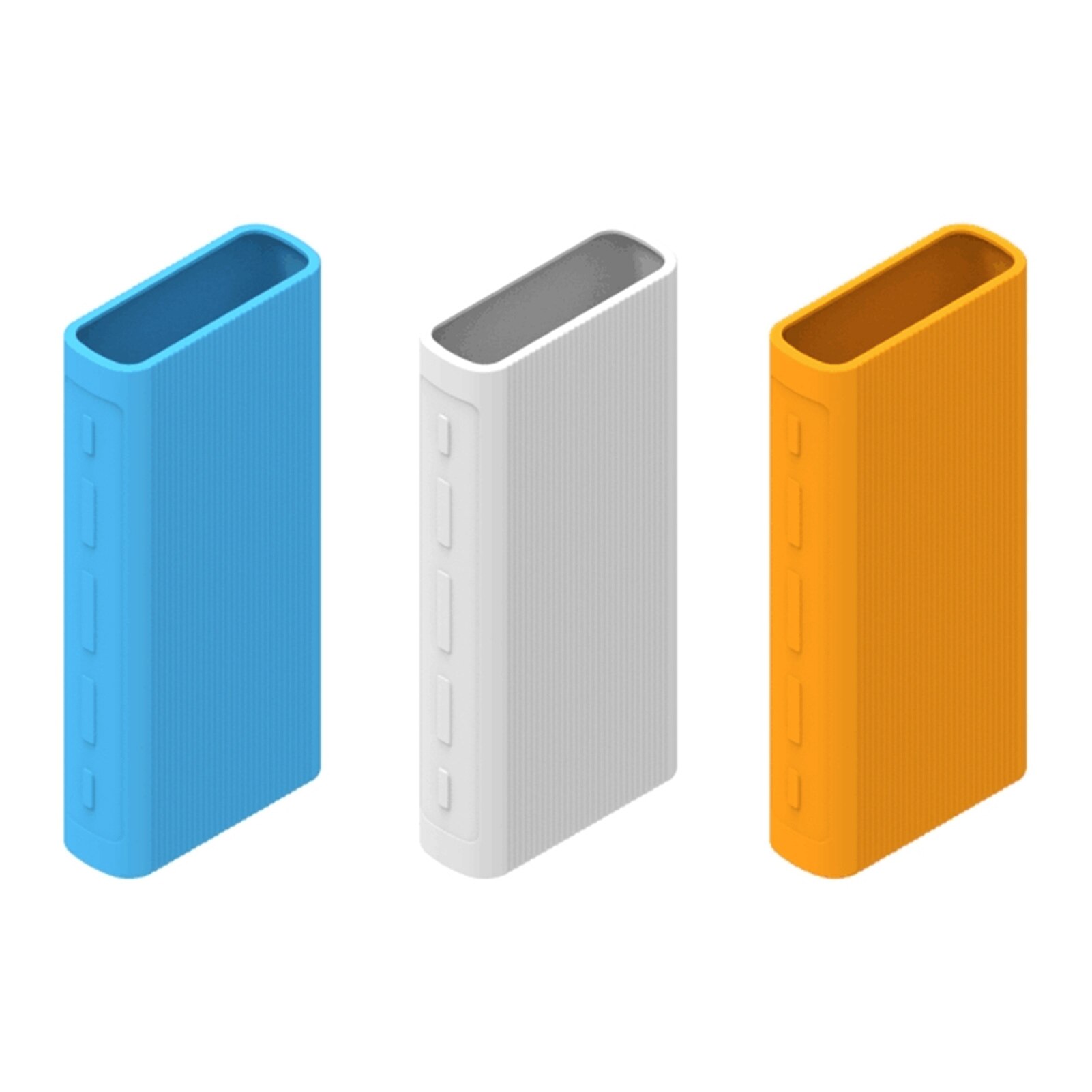 Capa de silicone protetora de energia, carregador usb para xiaomi mi power bank 3 20000mah