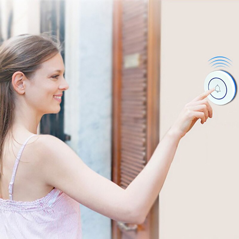 Intelligent doorbell home security welcome wireless doorbell 433MHz wireless alarm SOS button doorbell