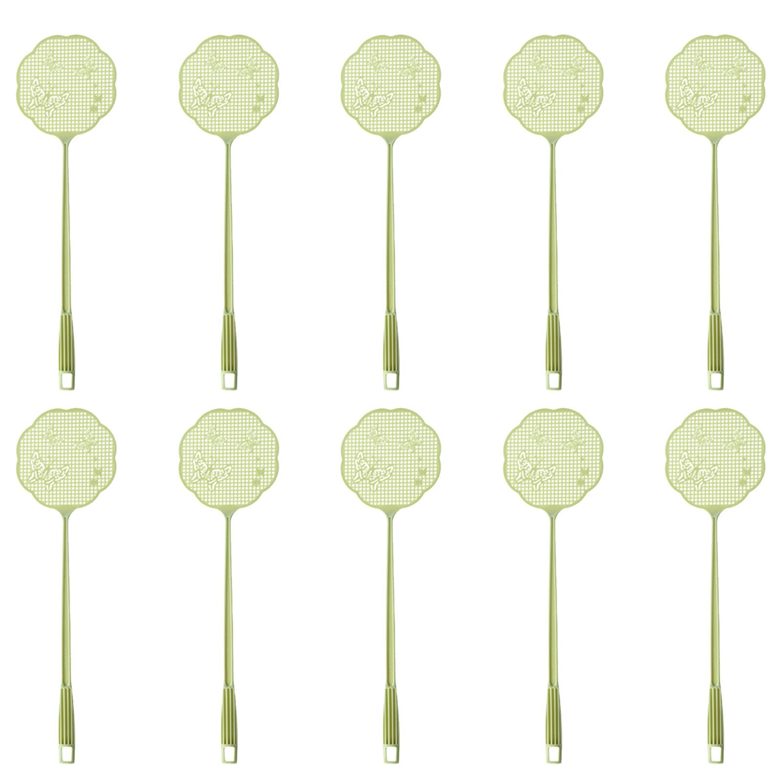 Plastic Material Fly Swatter Butterfly Cartoon Colorful Patting Lengthened Thick Summer От Комаров Household Vliegenmepper: Green 