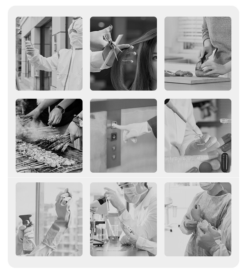 GIEMZA TPE Disposable Gloves Large Thick Food Gloves High Elasticity Hand Bbq Food Prep Glove Clear Plastic Shop Tool