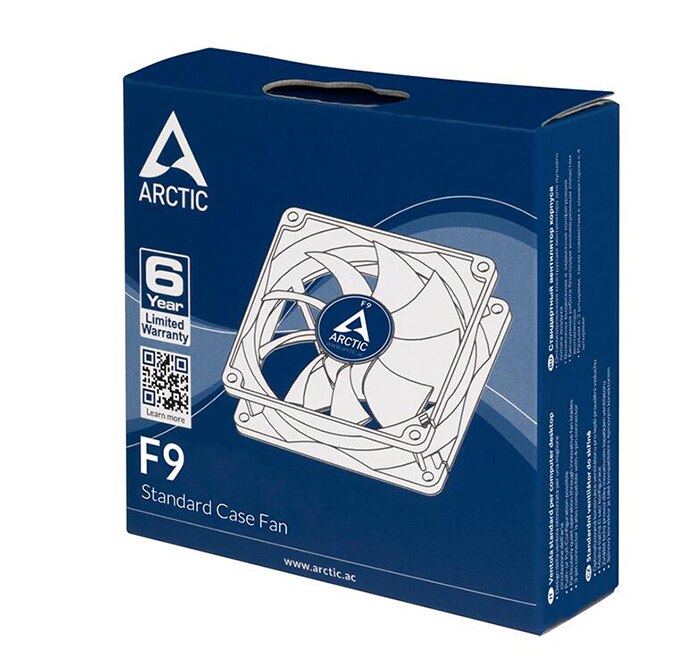 Arctic  f9 cpu radiator datorväska 9cm fläkt tyst 3- stifts sockel fdb 1800 rpm vätskelager kylare master 90mm