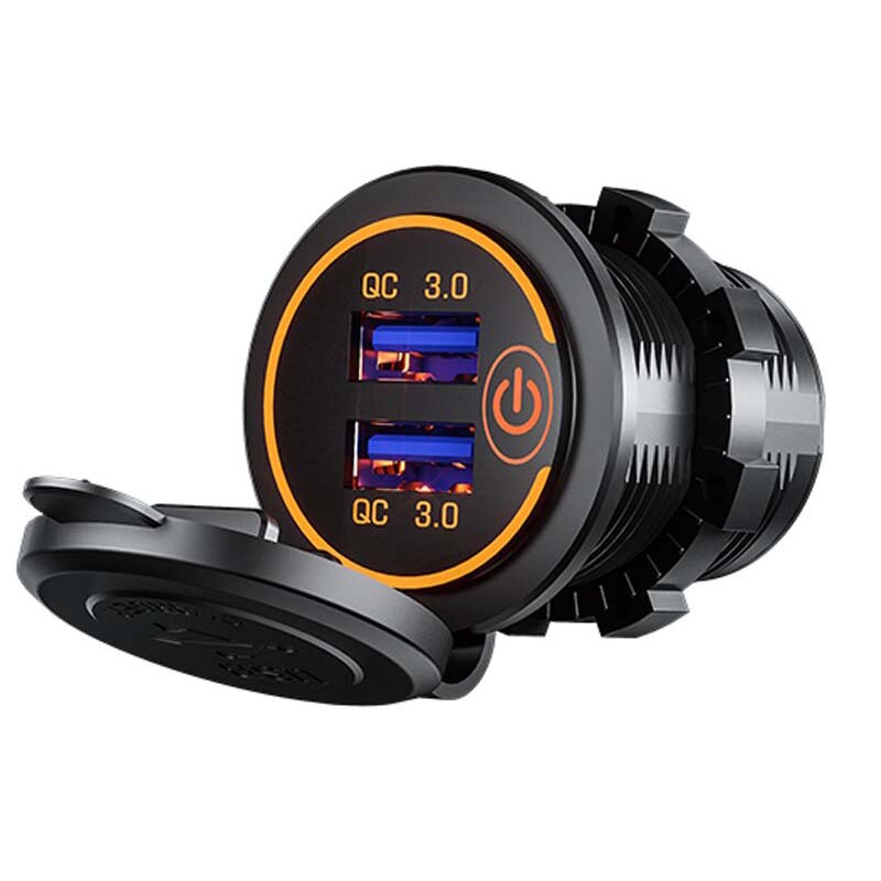 Car USB Car sockets Quick 3.0 Universal Charging in car 2 Port mobile phone for samsung 11 7: G357824A