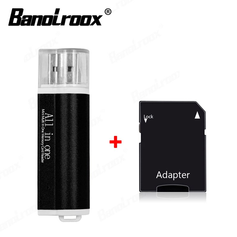assurance Card Reader for Micro SD card TF M2 MMC MS PRO DUO usb SD Adapter 4 in 1 Micro USB 2.0 Memory Card Reader: black with adapter
