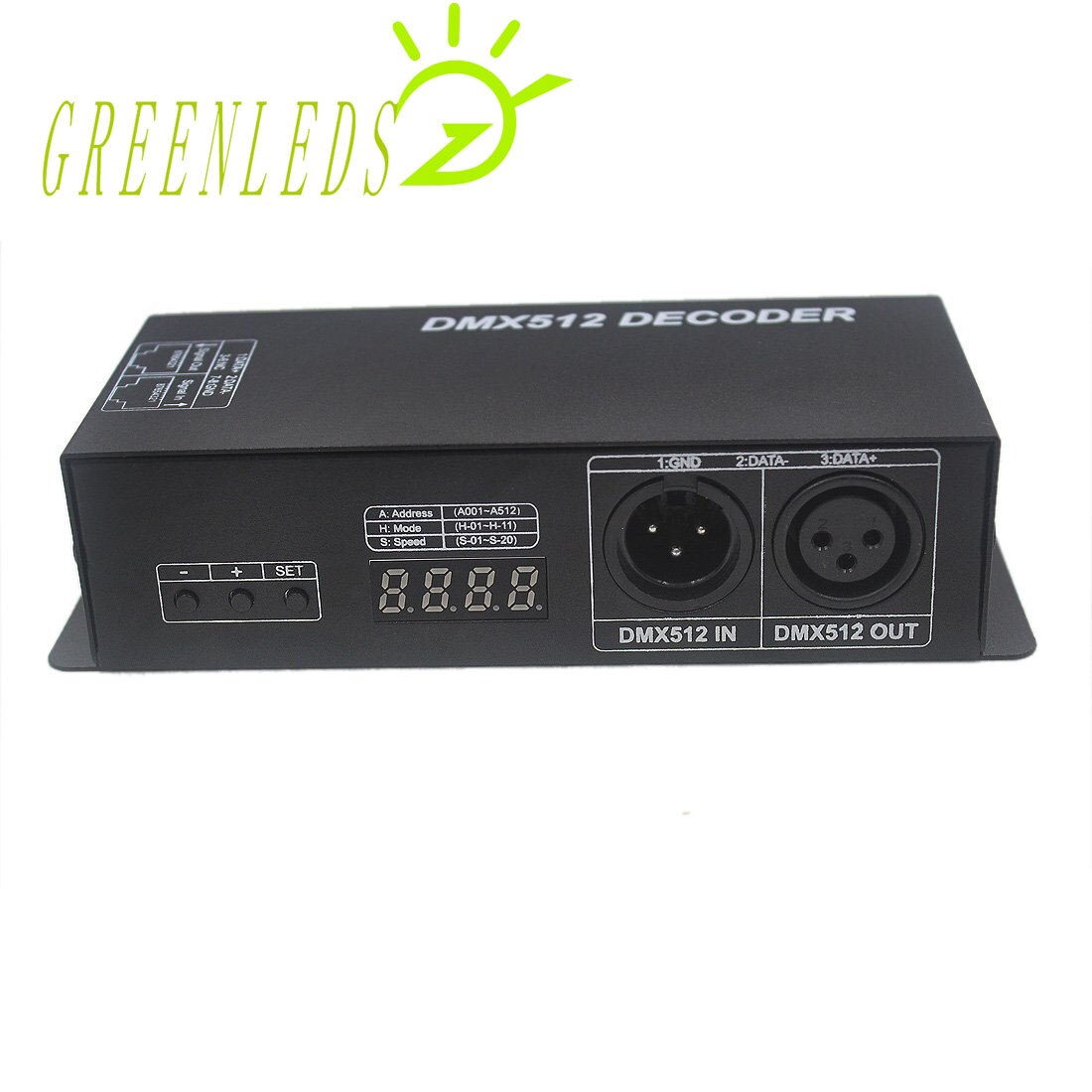 Led Rgbw Controller DMX512 Decoder Met Digitale Display 4 Kanaals JM-DMX-04 Met 3 Jaar Garanties Controller