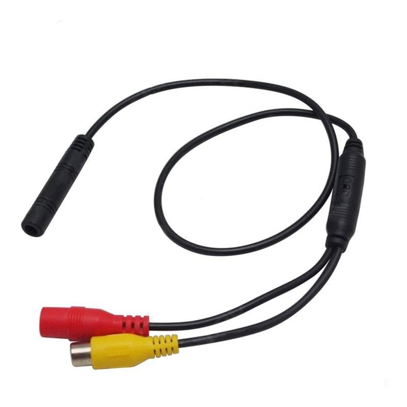 Camera Signal Harness Signal Universal Backup Car Harness To CVBS RCA Connector Signal Power Adapter Wire Harness Audio Cables: Default Title