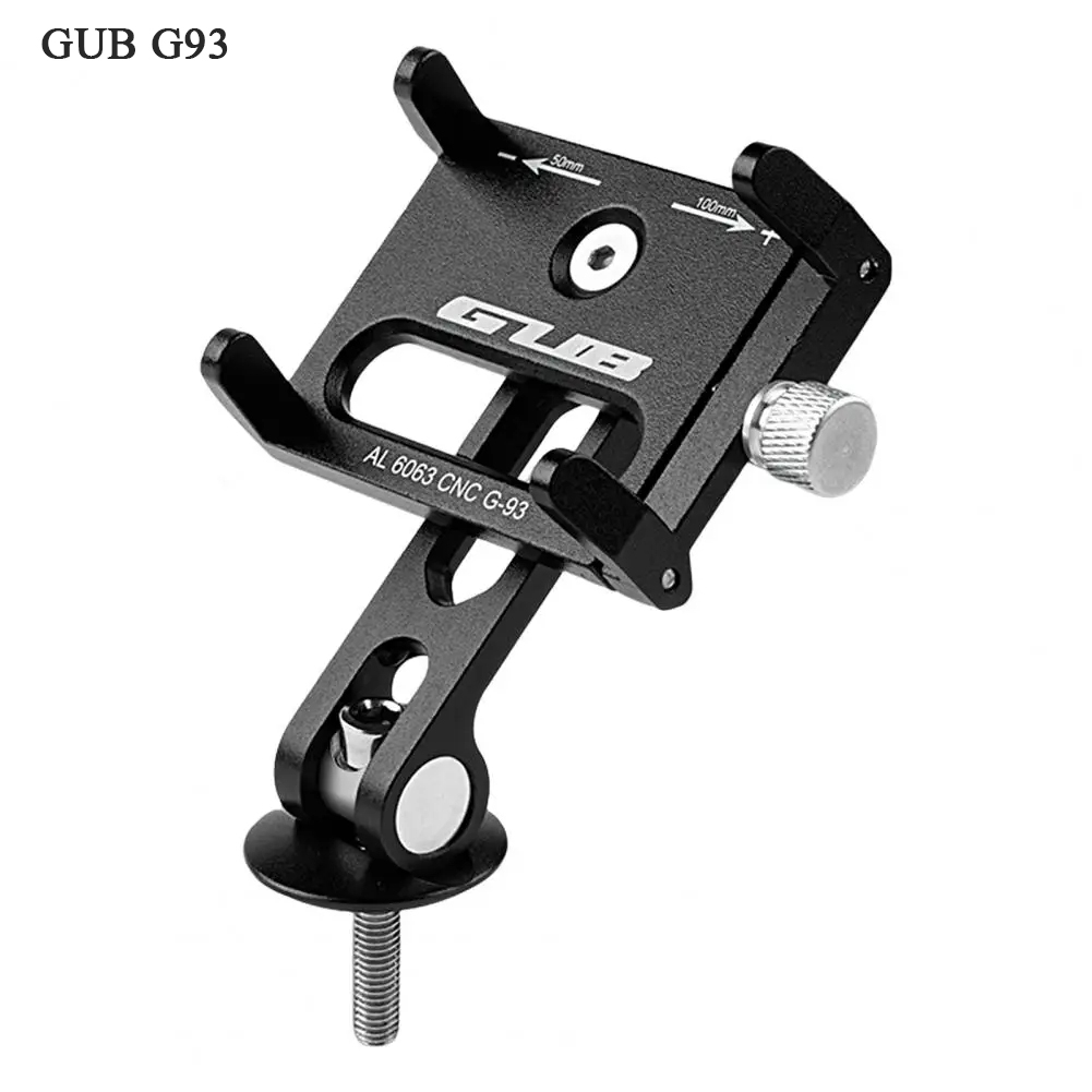 GUB G-90/G-93 support de téléphone de vélo griffe étendue inclinaison réglable en alliage d'aluminium Anti-secouement support de Navigation de vélo cyclisme: WHITE
