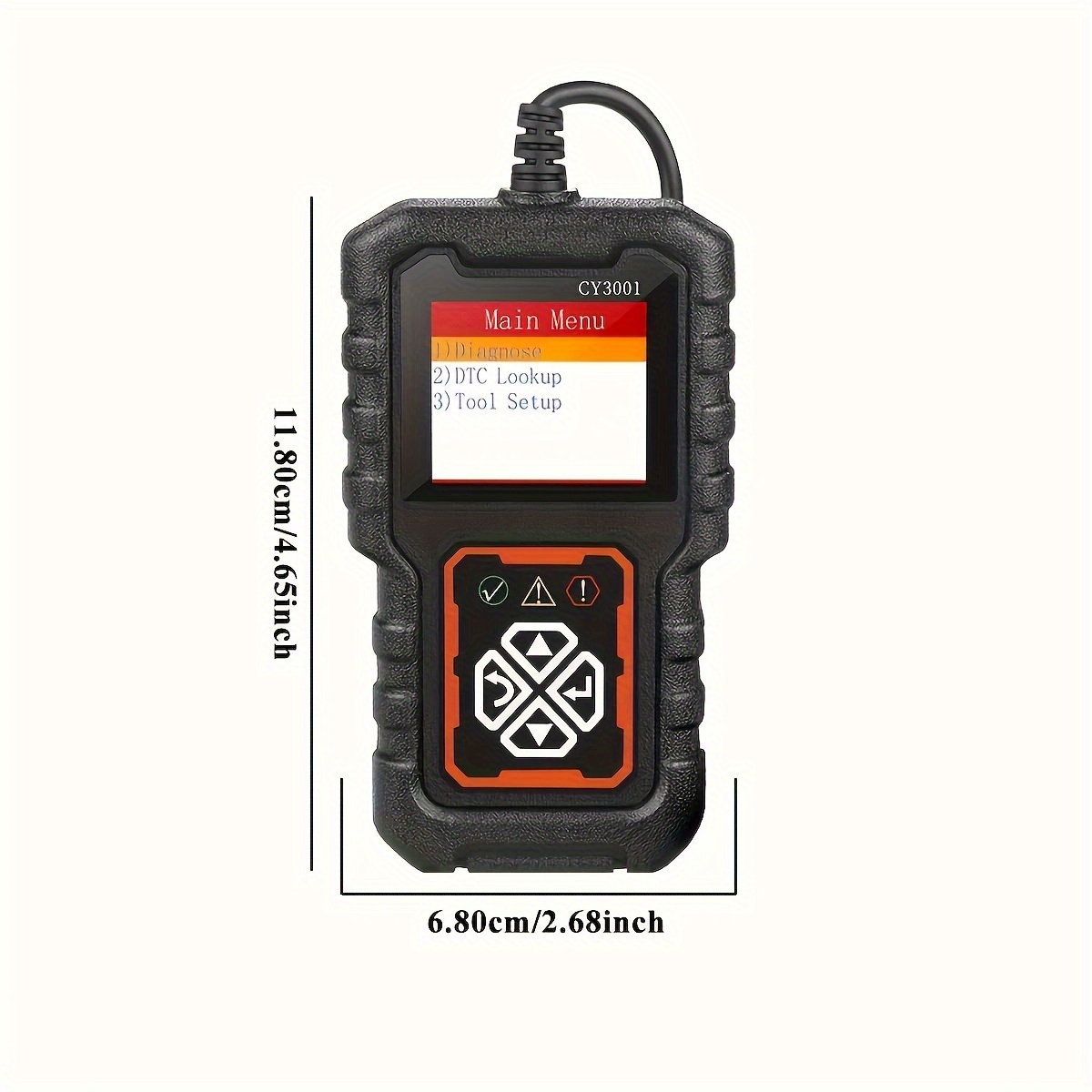 Lector de código de herramienta de diagnóstico del escáner OBD2 del coche, escáner de código de falla del motor del probador de voltaje del coche, diagnóstico del probador de carga cy3001B