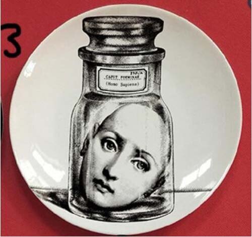 Italia milano tallerkener illustrasjon veggoppheng prøverom/hjem/hotell kunstdekorasjon: 3