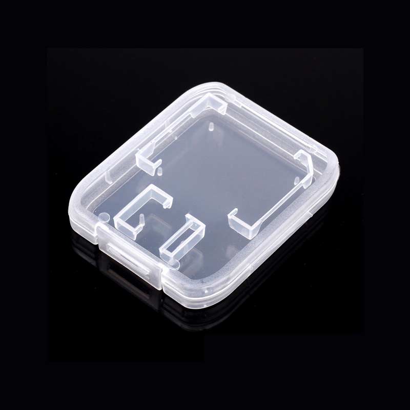 10pcs Memory Card Case Transparent Standard SD SDHC microsd Case TF Protector Holder White Box Carry Storage SD Case