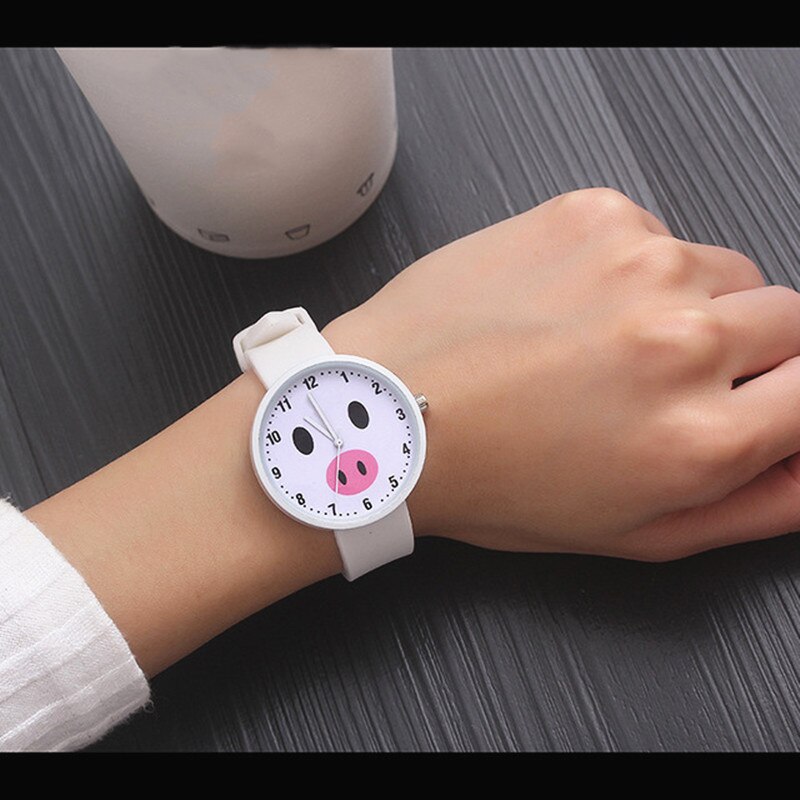 Women Quartz Watches Silicone Strap Jelly Wristwatch Waterproof Ladies Candy Color Simple Style Ultra-thin Round Clock