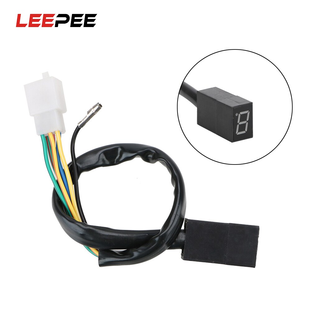 LEEPEE Gear Indicator Motorcycle Exterior Universal 5 Gears LED Display Motorcycle Shift Lever Sensor