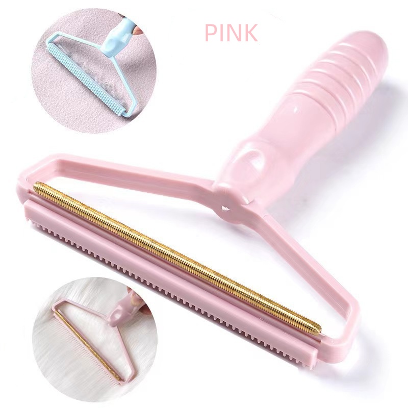 Tierhaar-Entfernungsbürste Tragbarer Manueller Fusselentferner Effektiver Fussel- und Pelletentferner für Kleidung, Teppiche, Sofas und Autositze: Rosa