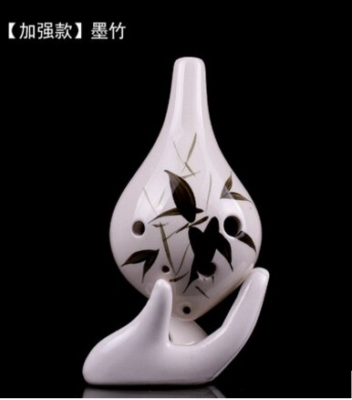 6 agujeros Ocarina Alto C/AC instrumentos musicales flauta de cerámica china: Gris oscuro