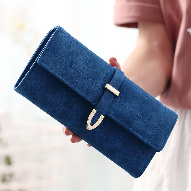 Nova carteira feminina de couro pu, bolsa feminina, porta-cartão de identificação, grande capacidade, de alta qualidade