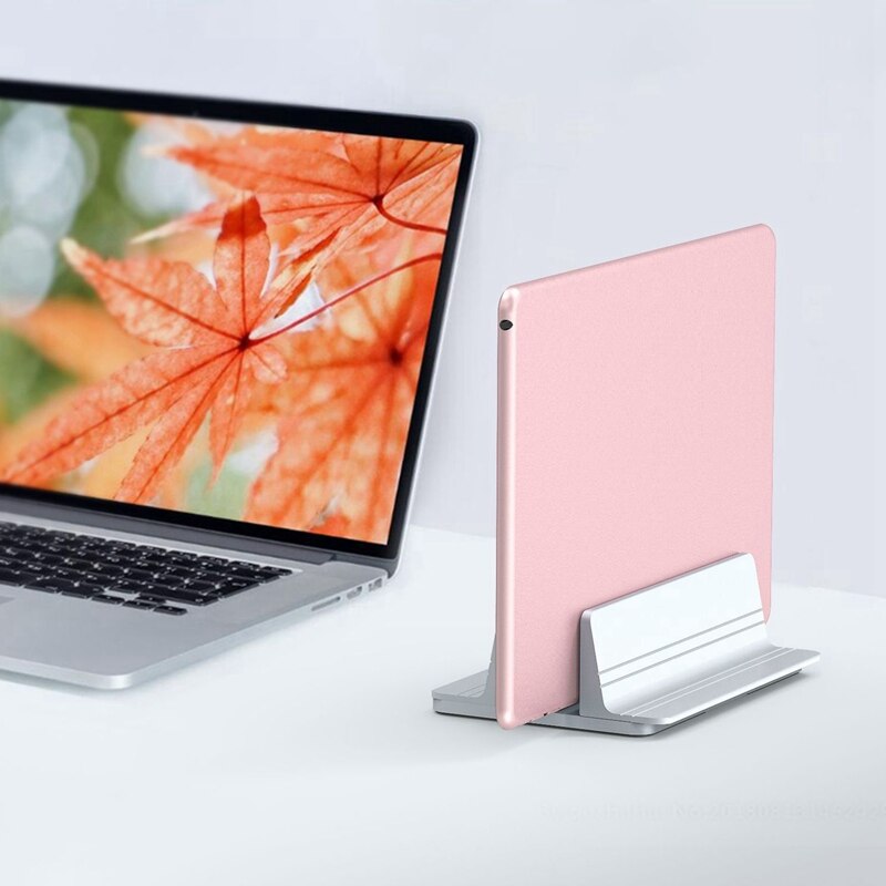 Aluminium Verticale Laptop Stand Cooling Opslag Bracket Houder Met Verstelbare Dock