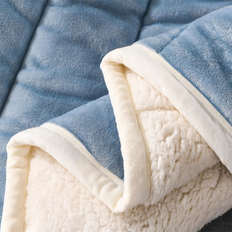 Coral Fleece Deken Stitch Quilt Dutje Rust Washandje Hoes Lamswol Beddengoed Verdikt Warm Zacht Warm Coral Fleece Deken