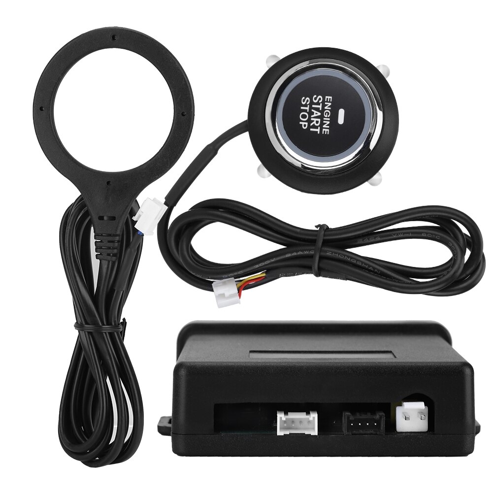 Car Engine Smart Start Button, 3-5CM Push Start Stop Anti-theft Alarm System/RFID Engine Lock Auto Car Alarm Start Button
