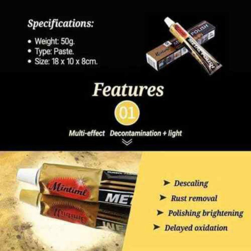 50/100g Metal polishing paste scratch repair metal band grinding multifunction copper cream