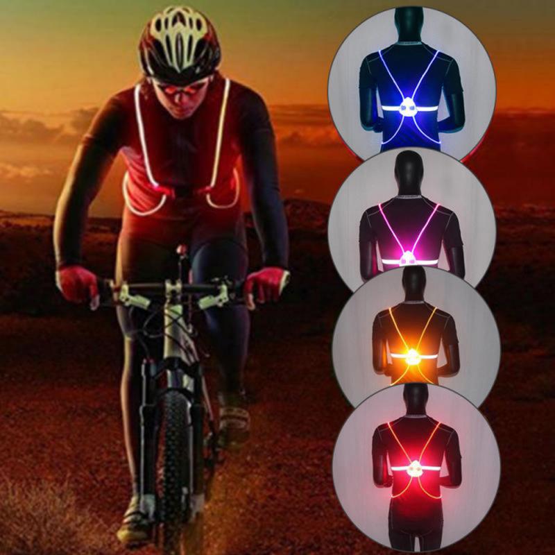 360 Reflective LED Flash Driving Vest High Visibility Night Cycling Running Riding Outdoor Activities Light Up Safety Bike Vest