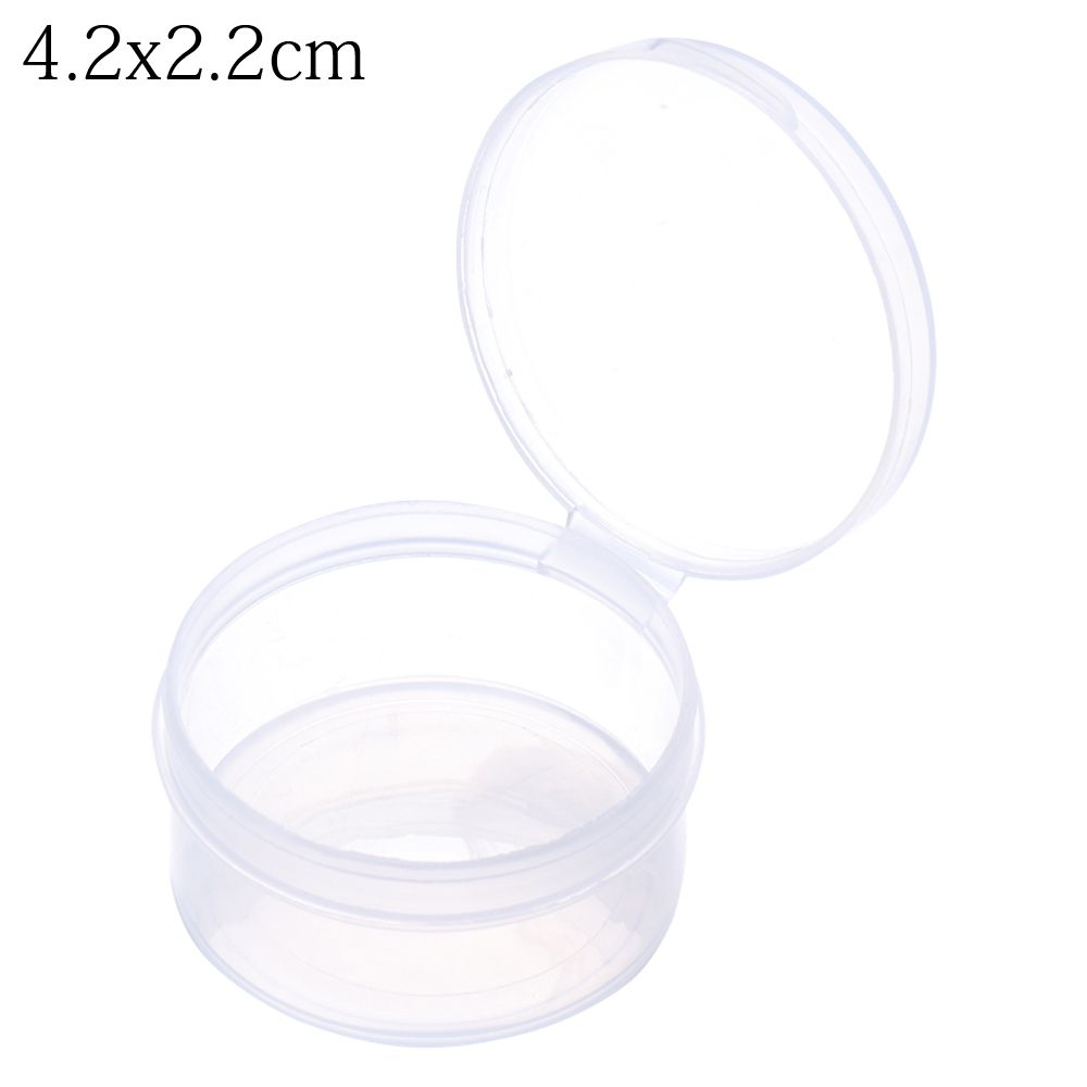 Caja pequeña de plástico transparente con tapa, contenedor de colección, caja de almacenamiento, , 1 ud.: Rojo