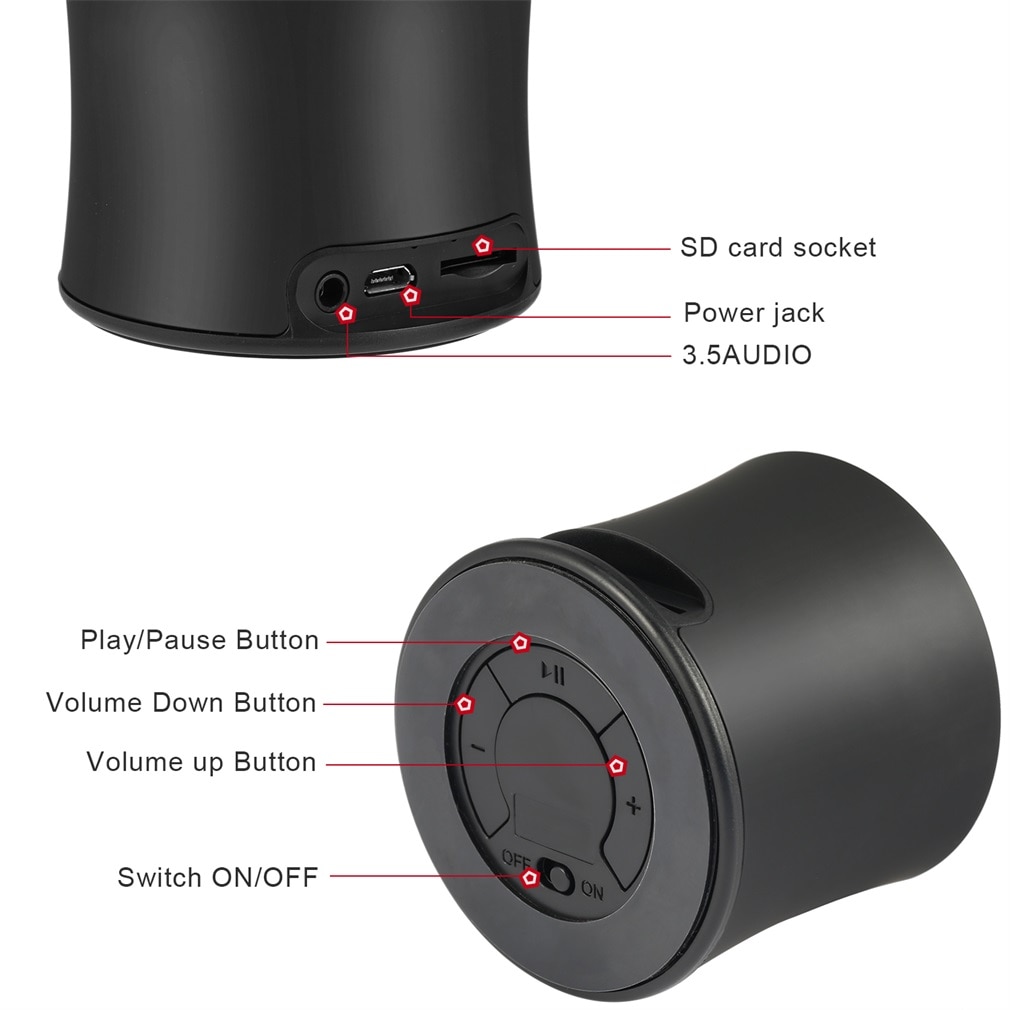 Ultra Portable Wireless Speakers HD Sound For Smartphones Tablets Laptops Desktops Convenient
