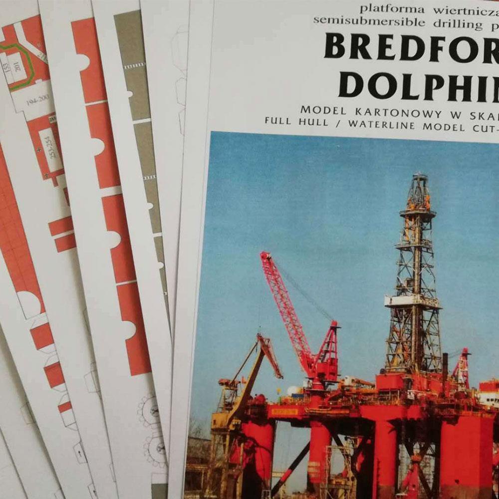 1:400Scale Norway Bredford Dolphin Offshore Drilling Oil Handcraft Paper Handmade Puzzles Kit Paper Model DIY Toy Drilling R3B2