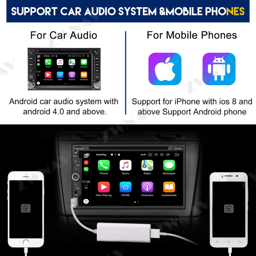 Plug and play carlinkit usb smart link apple carplay dongle til android multimedie gps afspiller stereo mini usb carplay stick