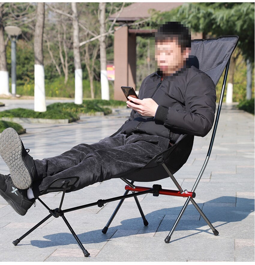 Fodstøtte til udendørs sammenklappelig stol, stabil aluminiumslegering, strækbar fodholderstol til rør med 18-30mm diameter