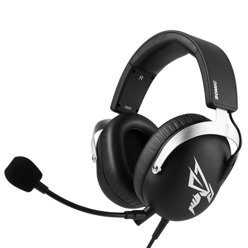 SOMiC G805 Esports Gaming Headphone Stereo Virtual 7.1 Surround Sound Wired 3.5mm USB Headset With Mic for Computer Profession: black