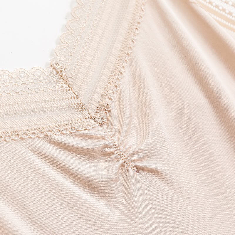 Camisón de seda Natural 50% para mujer, ropa de dormir larga, holgada, sin mangas, talla grande