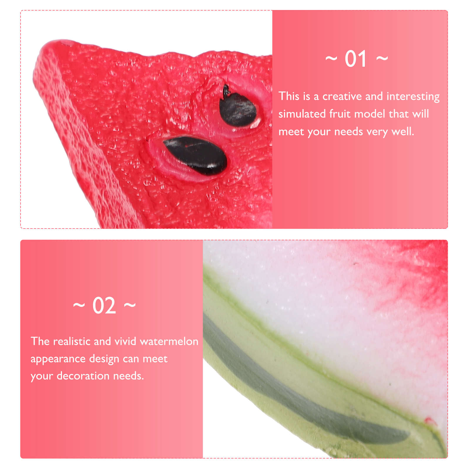 10Pcs Exquisite Artificial Watermelon Simulation Watermelon Model Home Fruit Decor